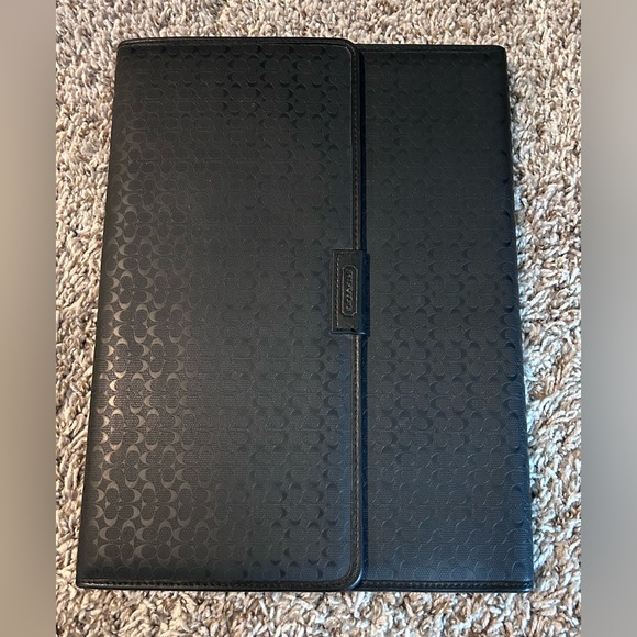 Coach Bags Coach Heritage Signature Notepad Portfolio Agenda Black